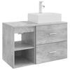 vidaXL Badkamermeubelset 2 pcs Betongrijs Bewerkt hout