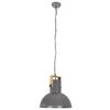 vidaXL Hanglamp industrieel rond 25 W E27 52 cm mangohout grijs