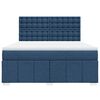 vidaXL Boxspring met matras stof blauw 180x200 cm