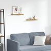 vidaXL Wandplank met plank 2 pcs Beige 40 x 9 x 3 cm Bewerkt hout