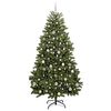 vidaXL Kunstkerstboom met 300 LED Groen 210 cm PVC en Metaal
