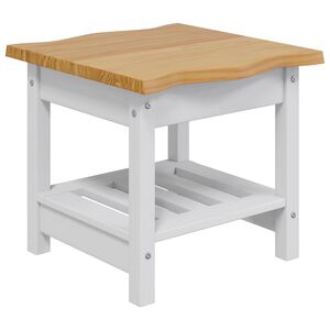 VidaXL Bijzettafel EKAI Wit 50 x 50 x 45,5 cm Massief grenenhout