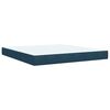 vidaXL Boxspring met matras fluweel blauw 180x200 cm