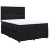 vidaXL Boxspring met matras fluweel zwart 140x200 cm