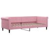 vidaXL Slaapbank met onderschuifbed 80x200 cm fluweel roze