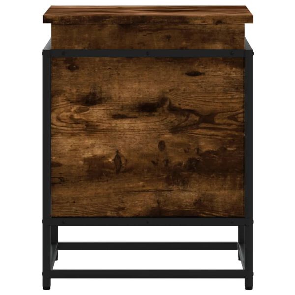 vidaXL Opbergbox met deksel 40x40x51,5 cm bewerkt hout gerookt eiken