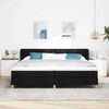 vidaXL Boxspringbed met matras met hoofdeinde Zwart 200 x 200 cm Stof