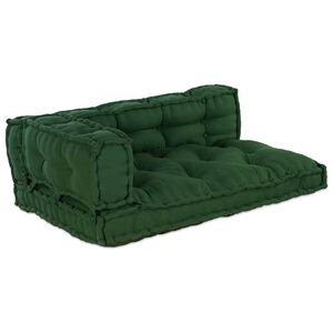 vidaXL Pallet Sofa Kussen 3 st Stof Groen 120 x 80 x 38 cm