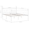 vidaXL Bedframe met lattenbodem metaal wit 180x200 cm