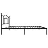vidaXL Bedframe met hoofdbord metaal zwart 107x203 cm