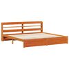 vidaXL Bedframe met hoofdeinde Wasbruin 200 x 200 cm Massief Vurenhout