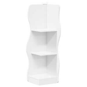 vidaXL Hoekplank met plank Wit 34 x 33 x 102 cm Bewerkt hout