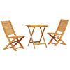 vidaXL Vouw Bistro Set 3 st Bruin Massief Acaciahout