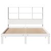 vidaXL Bed met boekenkast zonder matras grenenhout wit 140x190 cm