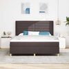vidaXL Boxspringbed met matras met hoofdeinde Bruin 140 x 200 cm Stof