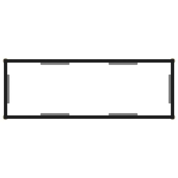 vidaXL Wandtafel 100x35x75 cm gehard glas transparant