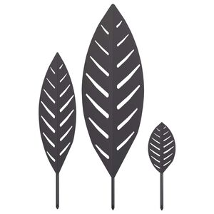 vidaXL Tuinstekers 3 st 116,5 x 35 x 3 cm Zwart Staal