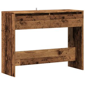vidaXL Wandtafel 100x35x76,5 cm bewerkt hout oud houtkleurig