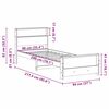 vidaXL Bedframe met hoofdeinde Wit 90 x 200 cm Bewerkt hout