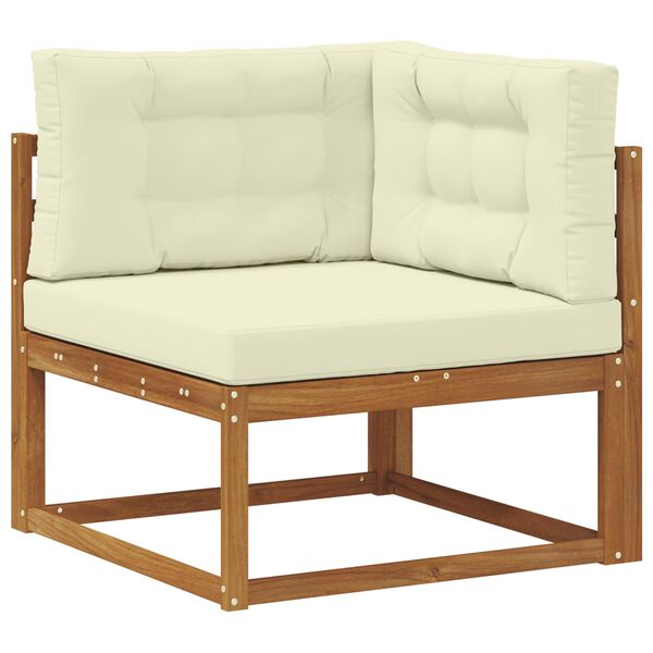 vidaXL Buiten bankenset met kussen 4 pcs Natuurlijk en Cr&egrave;me