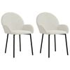 vidaXL Eetkamerstoelen 2 st fluweel cr&egrave;mekleurig