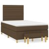 vidaXL Boxspring met matras stof donkerbruin 120x200 cm