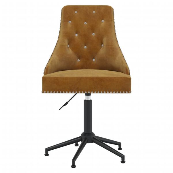 vidaXL Kantoorstoel draaibaar fluweel bruin