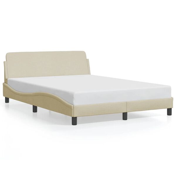 vidaXL Bedframe "Dover" stof cr&egrave;mekleurig 140x190 cm