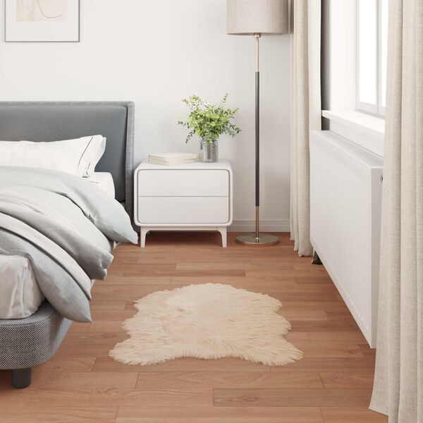 vidaXL Nep Schapenvacht Tapijt Tafalla Beige 50 x 80 cm Polyester