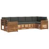 vidaXL Sofa-Sets 7 pcs Natuurlijk en Antraciet Massief Acaciahout