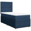 vidaXL Boxspring met matras stof blauw 90x200 cm