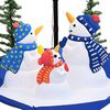 vidaXL Kerstboom sneeuwend met paraplubasis 170 cm PVC blauw
