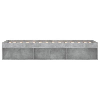 vidaXL Bedframe betongrijs 75x190 cm