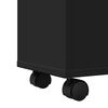 vidaXL Badkamerkast smal met wielen bewerkt hout zwart