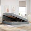 vidaXL Opbergbed met matras Lichtgrijs 160 x 200 cm Bewerkt hout