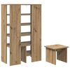 vidaXL Schoenenkast met plank 2 pcs Artisan Eiken Bewerkt hout