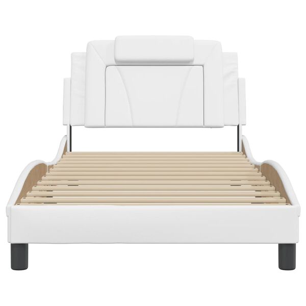 vidaXL Bedframe "Viana" zonder matras kunstleer wit 100x203 cm