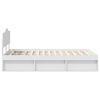 vidaXL Bedframe met hoofdeinde Wit 135 x 190 cm Massief grenenhout