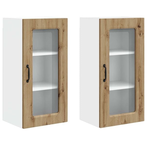 vidaXL Keukenkast Kalmar 2 pcs Artisan Eiken 40 x 31 x 80 cm