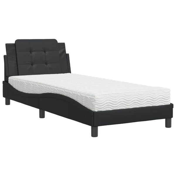 vidaXL Bedframe zonder matras "Zadar" kunstleer zwart 80x200 cm