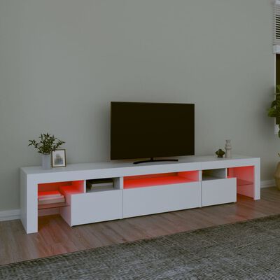 vidaXL Tv-meubel met LED-verlichting 215x36,5x40 cm wit