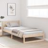 vidaXL Bedframe met hoofdeinde Naturel 75 x 190 cm Massief grenenhout