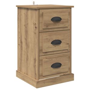 vidaXL Nachtkastje Artisan Eiken 39 x 39 x 67,5 cm Bewerkt hout
