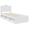 vidaXL Bedframe met hoofdeinde Wit 90 x 190 cm Massief grenenhout