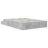 vidaXL Opbergbedframe met lade Beton Grijs 140 cm Bewerkt hout