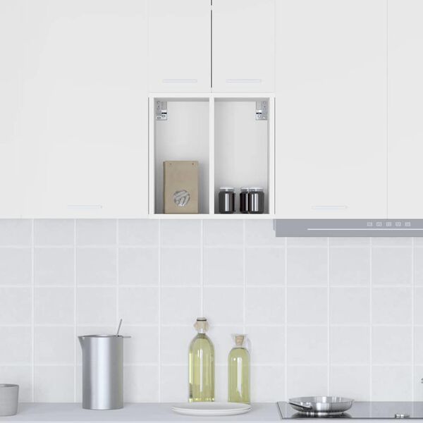 vidaXL Hangkast met opslag Wit 40 x 29,5 x 40 cm Bewerkt hout