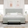 vidaXL Boxspring bed met matras Lichtgrijs 180 x 200 cm Fluweel