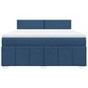 vidaXL Boxspring met matras stof blauw 180x200 cm