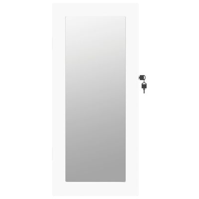 vidaXL Sieradenkast met spiegel wandgemonteerd 30x8,5x67 cm wit
