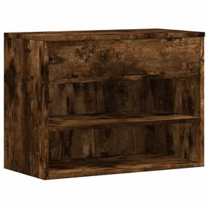 vidaXL Schoenenbank 60x30x45 cm bewerkt hout gerookt eikenkleurig